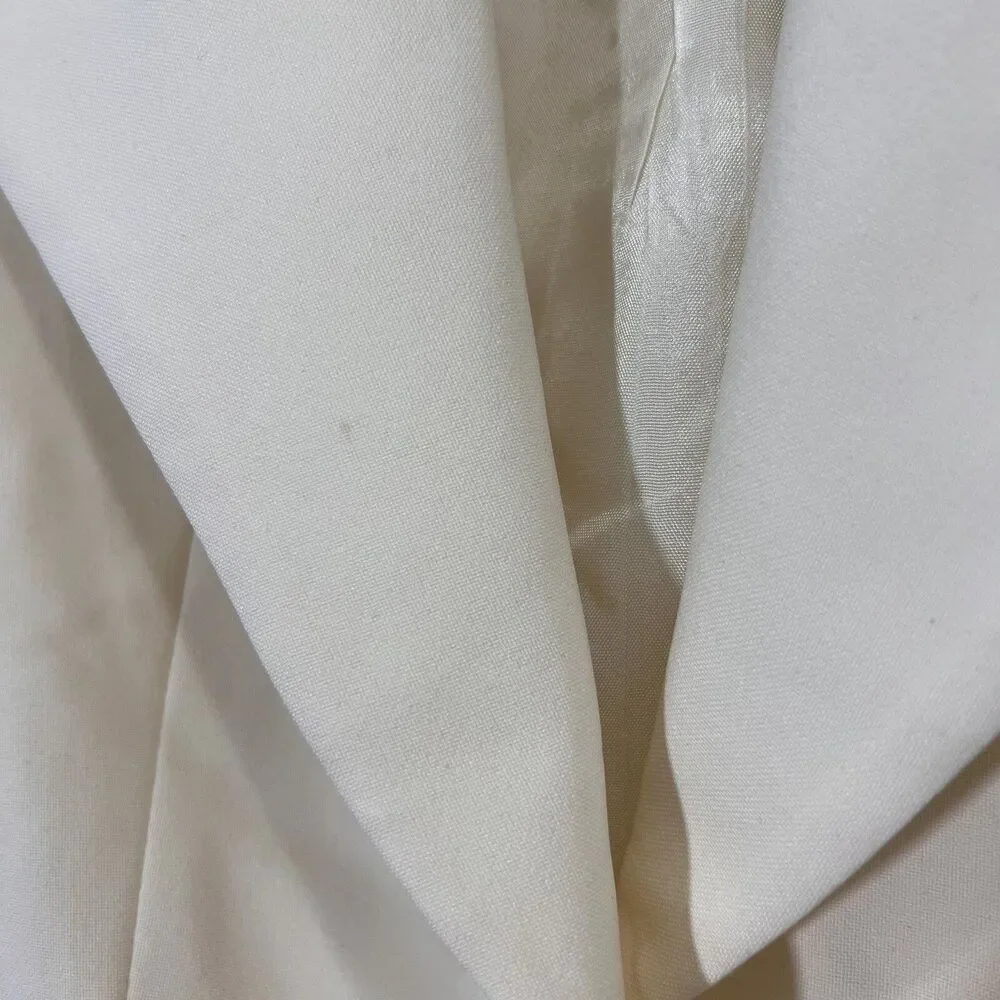 Vintage Sandro Blazer Jacket Women’s 38 Lace Up‎ White Chic